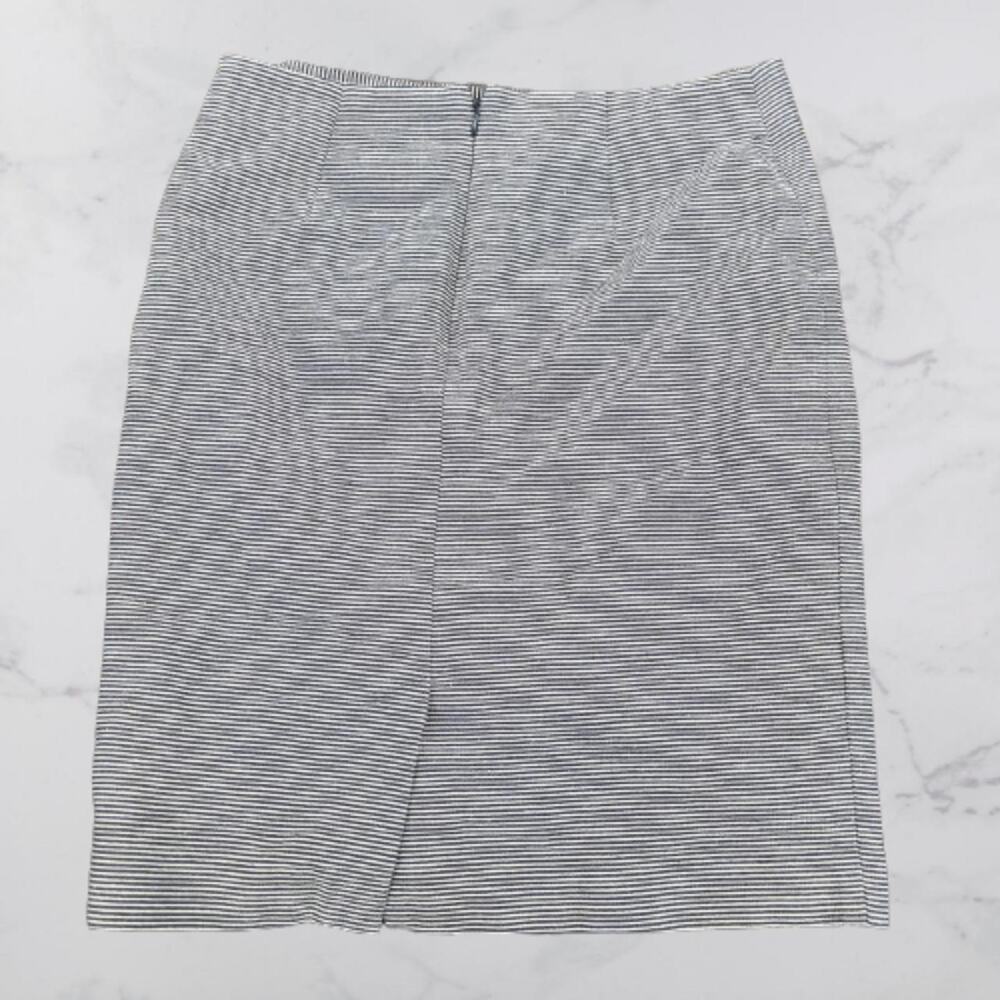 Vintage Talbots pin stripe Wool Mini Pencil Skirt Lined Slit 8P Petites